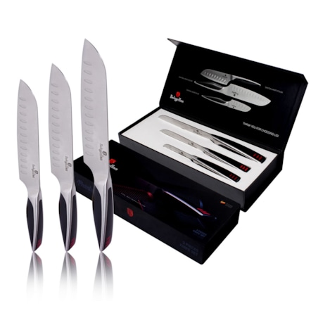 Zestaw 3 noży kuchennych santoku BERLINGER HAUS Phantom