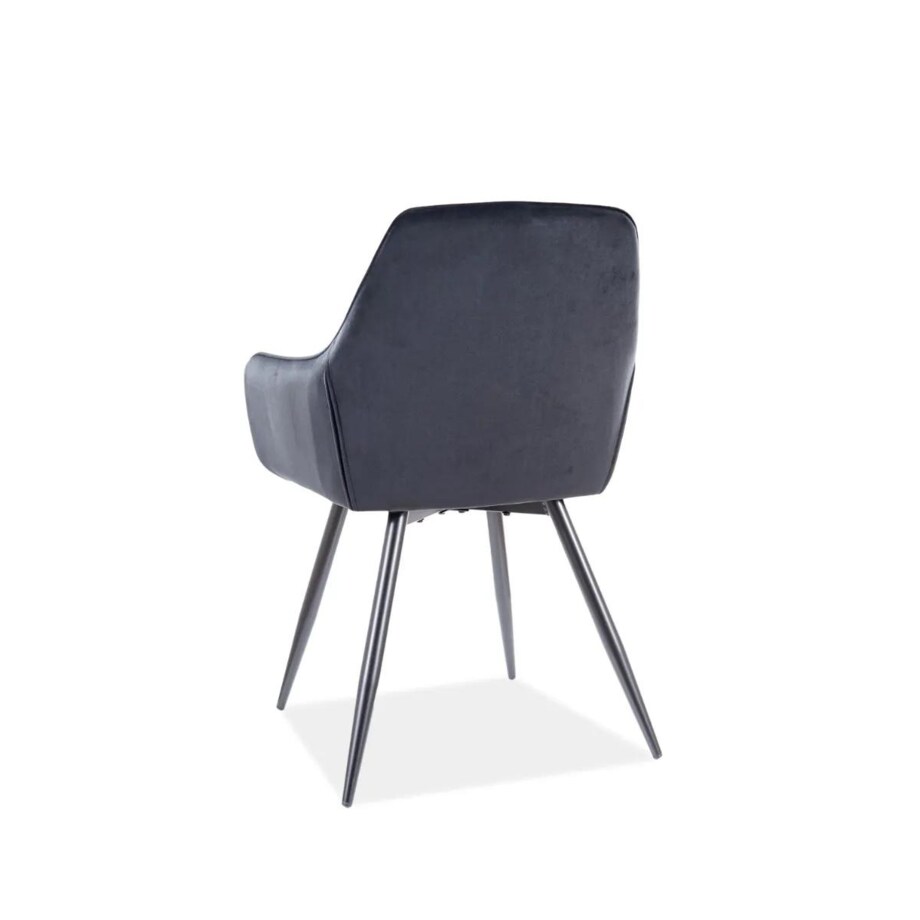 Krzesło LINEA VELVET czarne