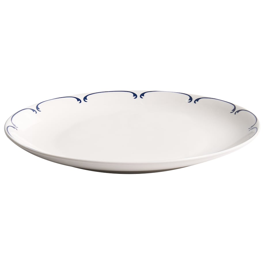 Zastawa stołowa 24-częściowa CHAROLI Porcelana Biały/ niebieski