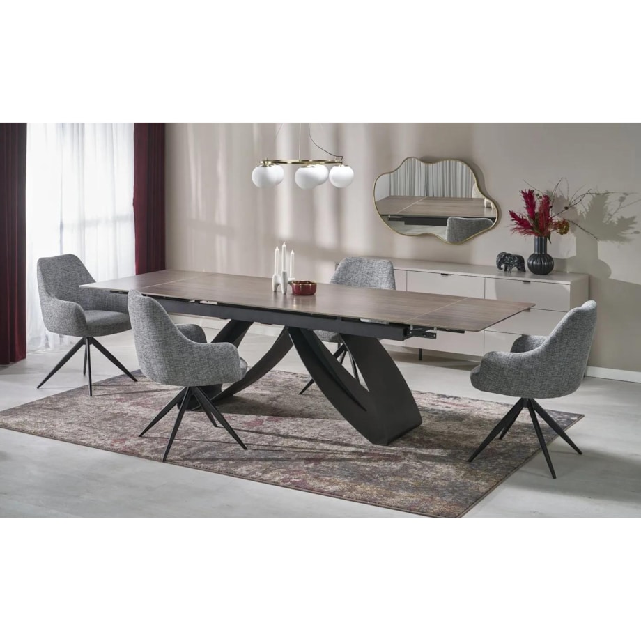 Krzesło tapicerowane K564 szare obracane