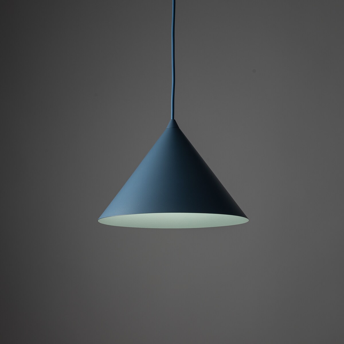Lampa wisząca TK Lighting CONO M NAVY 11414 granatowa loft E27 regulowana wysokość 155 cm stalowa do salonu kuchni