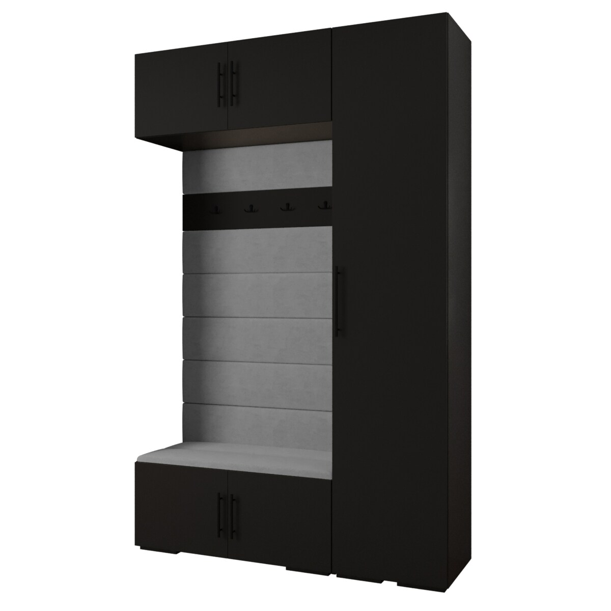 Garderoba do przedpokoju INOVA 3 Z19 czarny+czarny+manila16