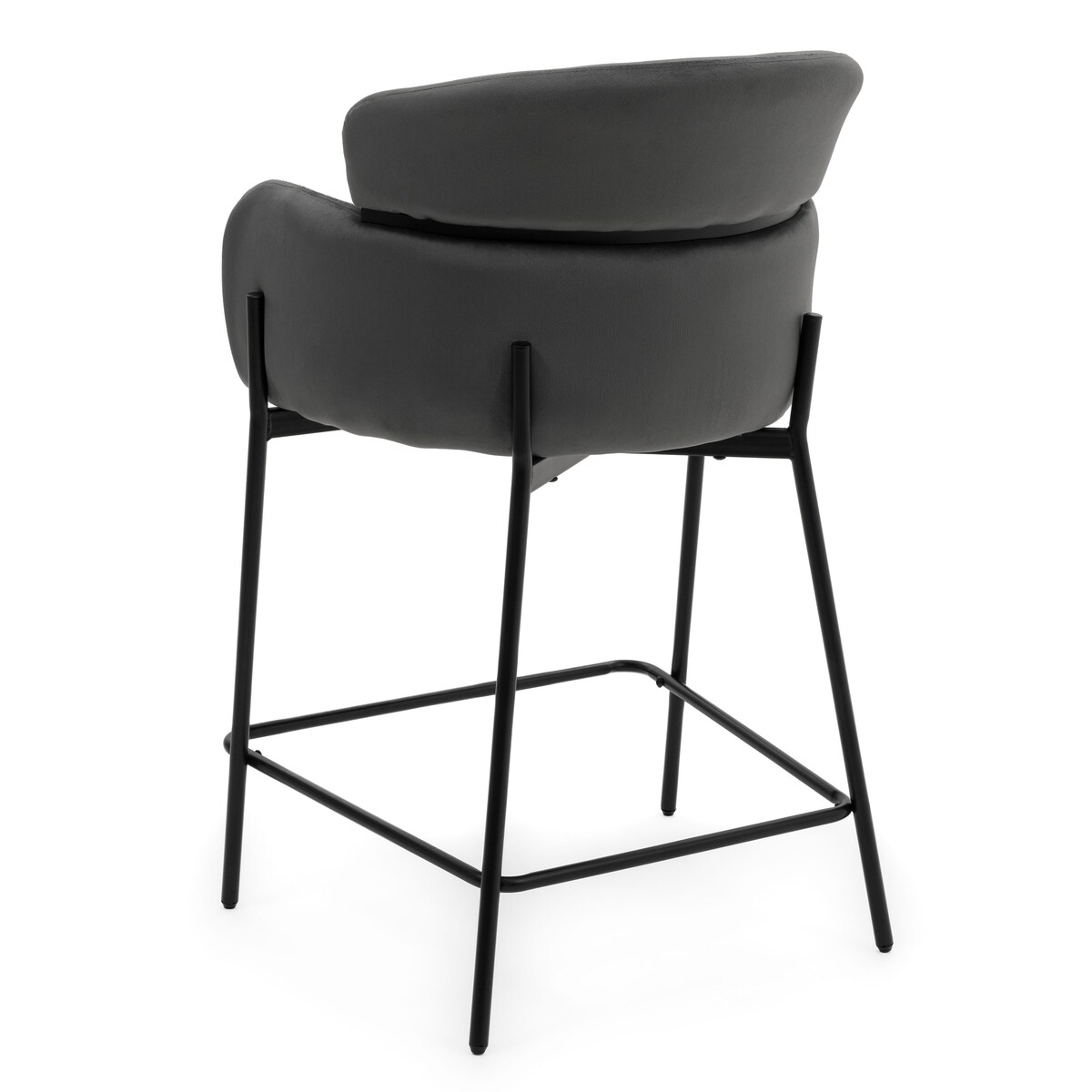 Hoker tapicerowany welurowy do salonu BOLZANO szary