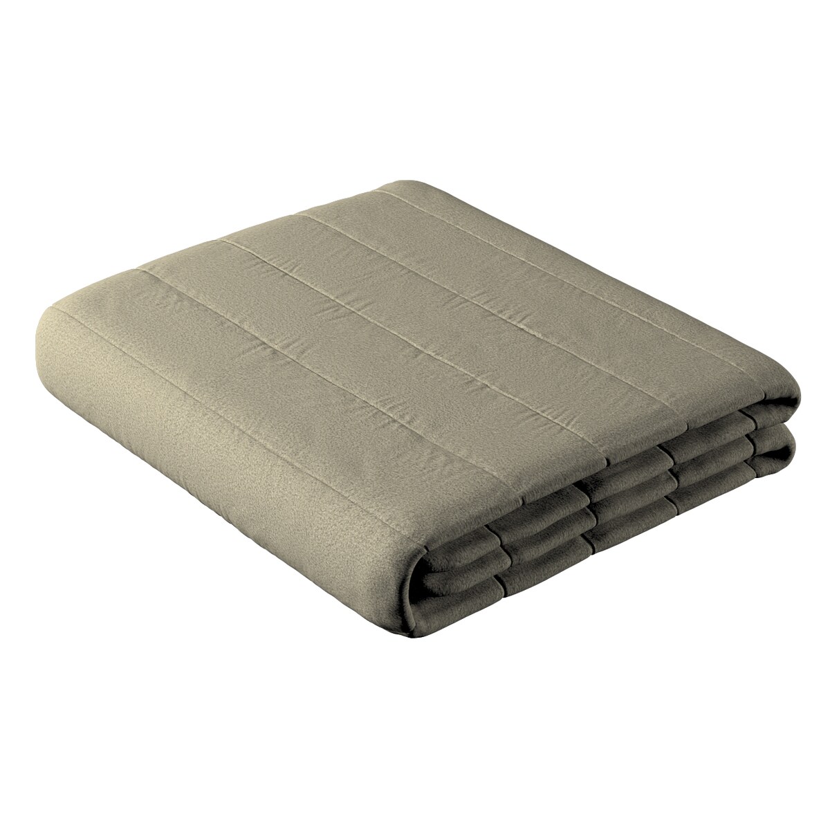 Narzuta pikowana w pasy 130x210 ciemny beż