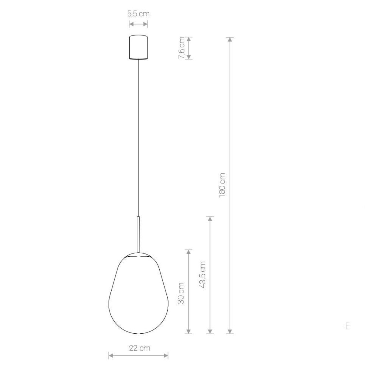 Lampa sufitowa 8673 PEAR S Transparentny Nowodvorski
