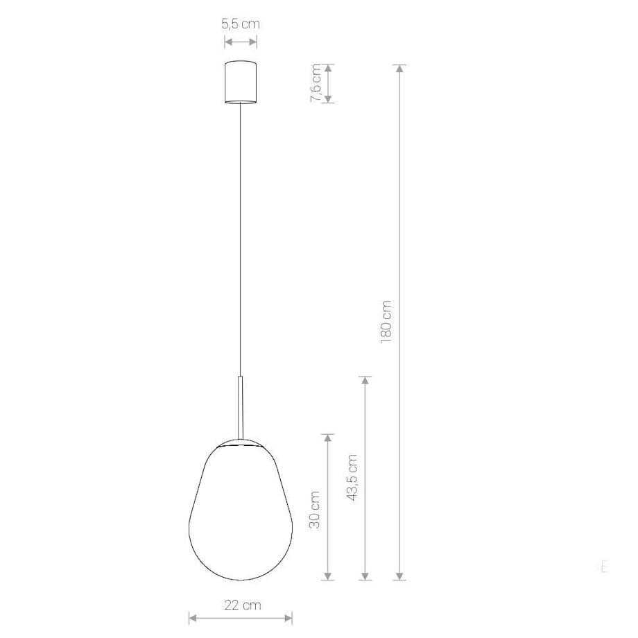 Lampa sufitowa 8673 PEAR S Transparentny Nowodvorski