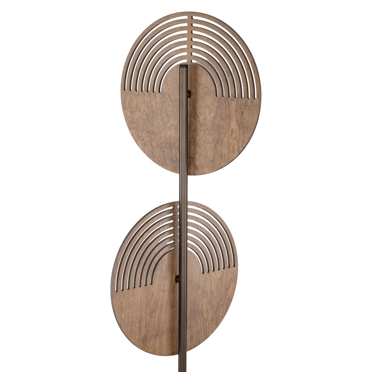 Lampa podłogowa TK Lighting LUNAR WOOD 16135, biała z drewnem, 160 cm, 2xG9 LED