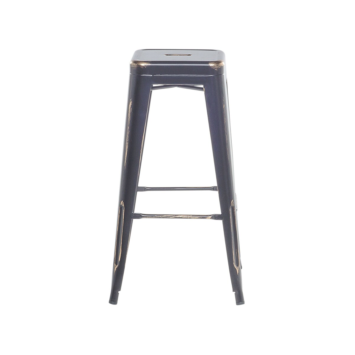 Zestaw 2 stołków barowych metalowych 76 cm czarno-złoty CABRILLO