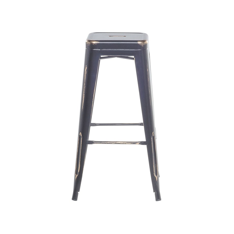 Zestaw 2 stołków barowych metalowych 76 cm czarno-złoty CABRILLO