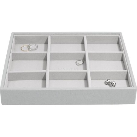 Szkatułka na biżuterię Stackers 9 komorowa classic kamienna szarość