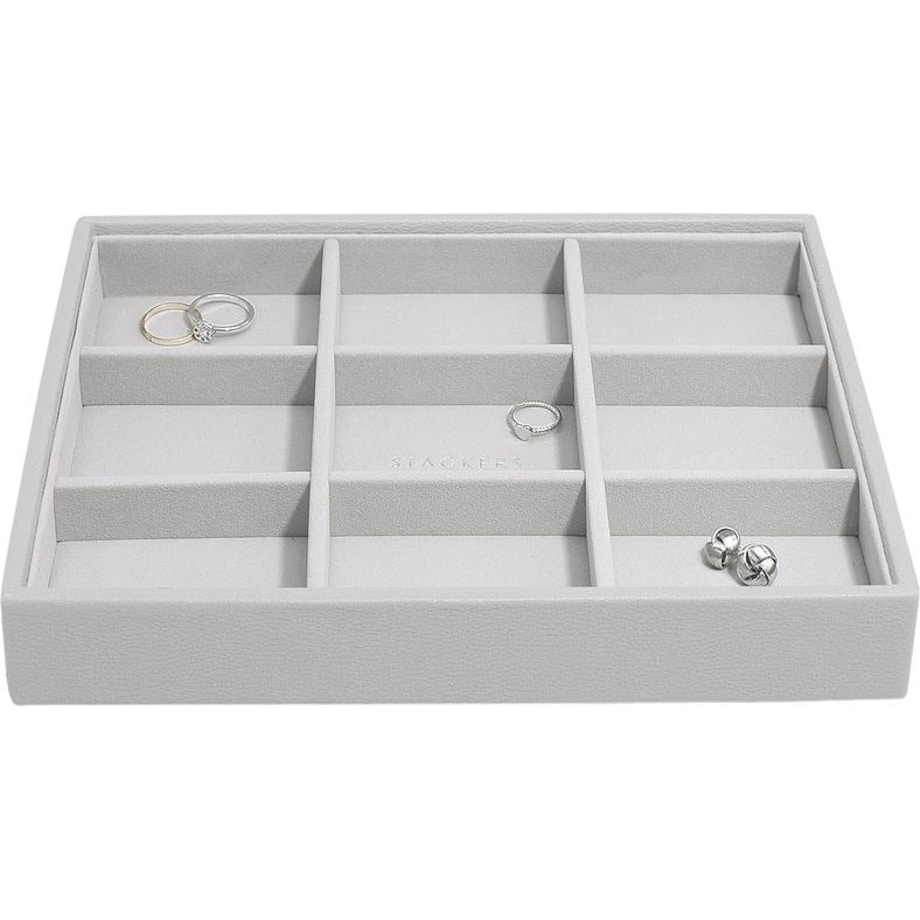 Szkatułka na biżuterię Stackers 9 komorowa classic kamienna szarość