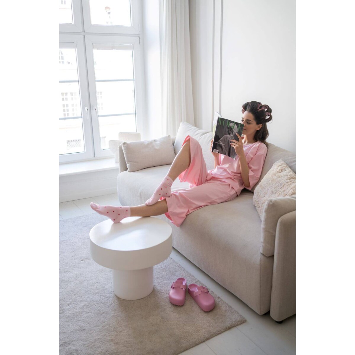 Piżama długa day&night różowa XS/S