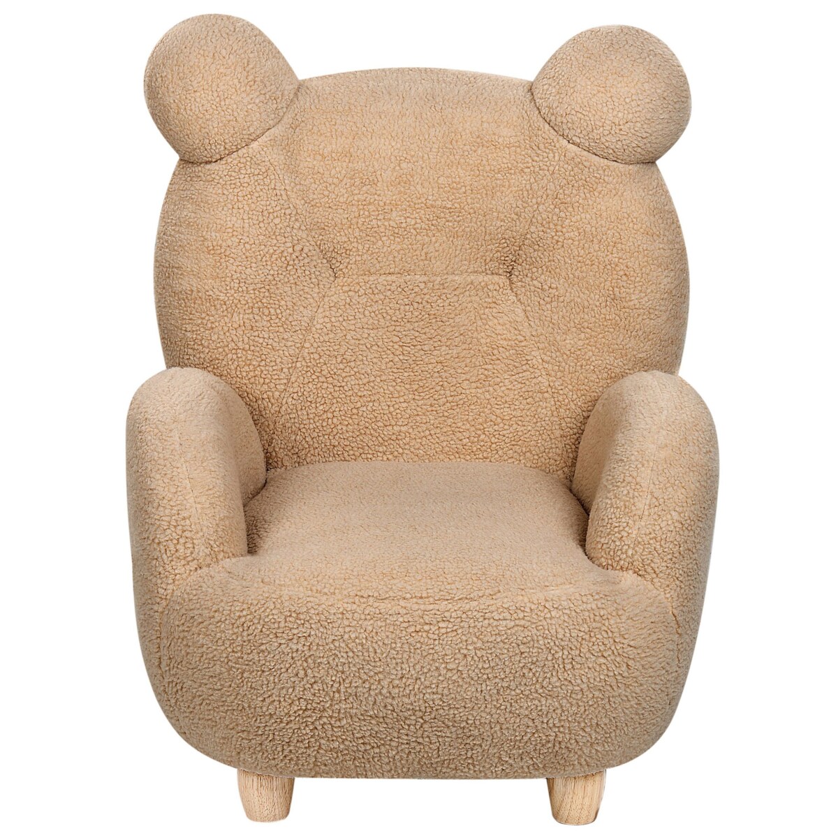 Fotel dziecięcy boucle miś jasnobrązowy MELBU