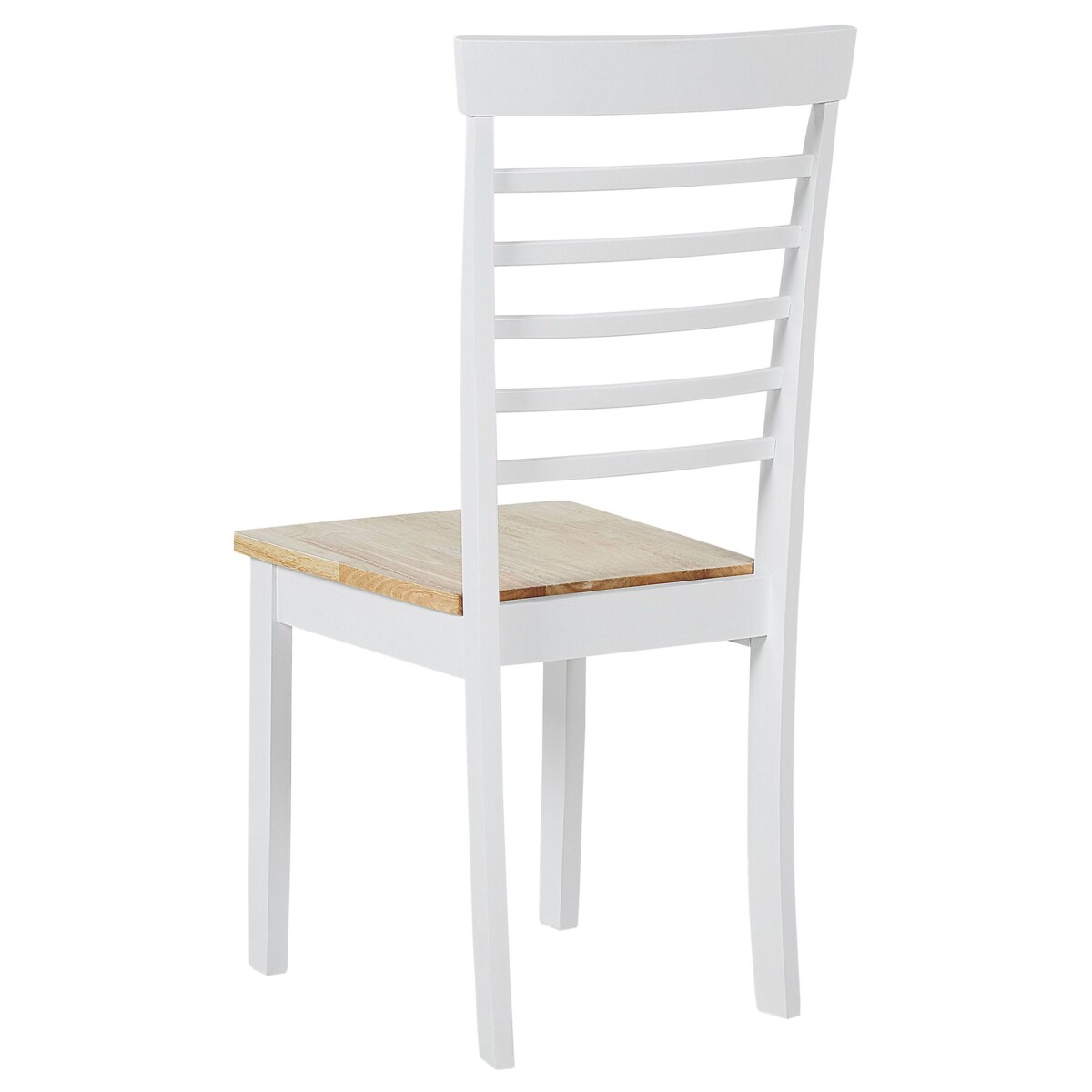 Zestaw 2 krzeseł do jadalni drewniany jasny z białym BATTERSBY