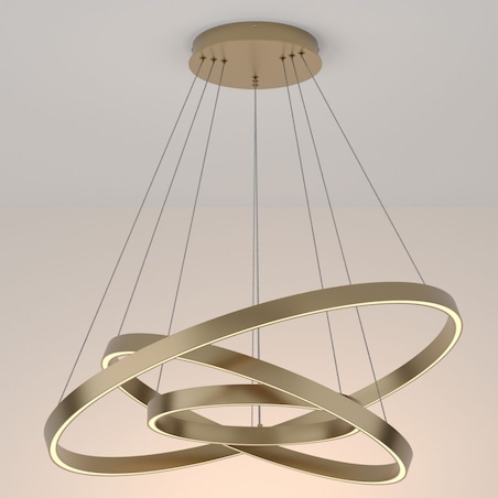 Wisząca lampa pierścienie Rim MOD058PL-L100BS3K Maytoni LED 115W 3000W mosiądz