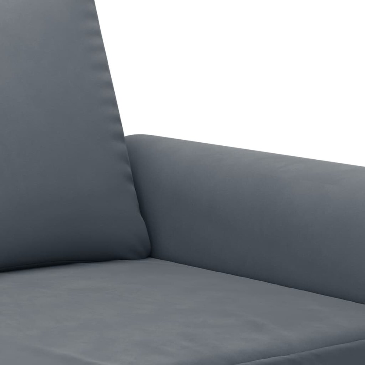 vidaXL Sofa 3-osobowa, ciemnoszara, 180 cm, obita aksamitem
