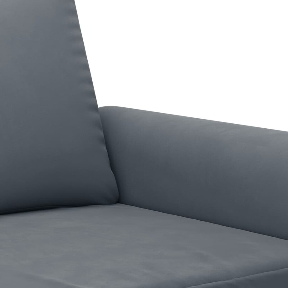 vidaXL Sofa 3-osobowa, ciemnoszara, 180 cm, obita aksamitem