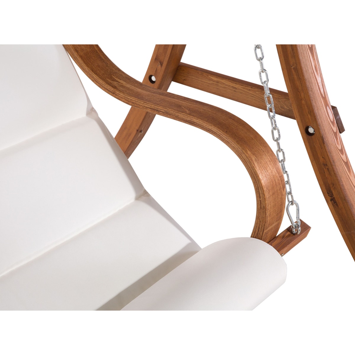 Huśtawka ogrodowa drewniana beżowa APRILIA