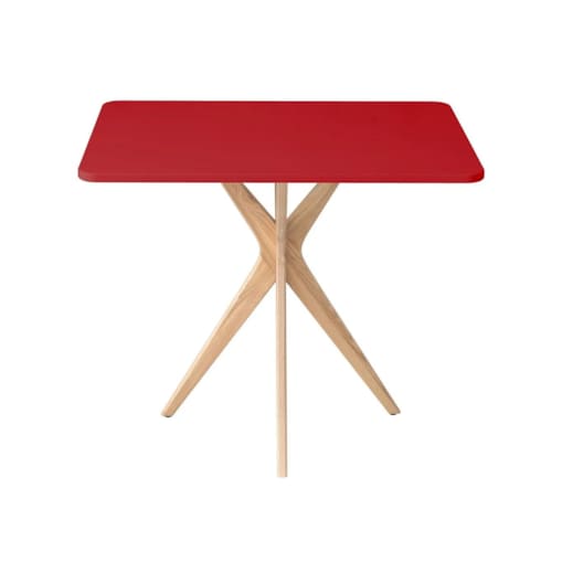 Stół CUTTI 55x80 czerwony/jesion