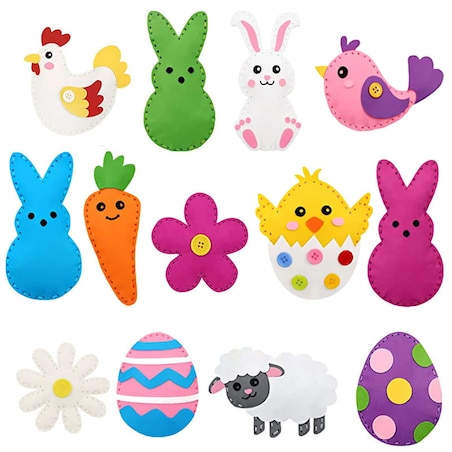 Wielkanoc - filcowy zestaw do szycia DIY - 13 elementów