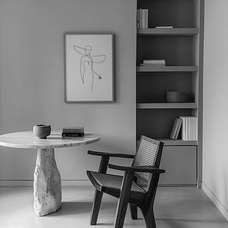 plakat line art woman in dress 4 21x30 cm