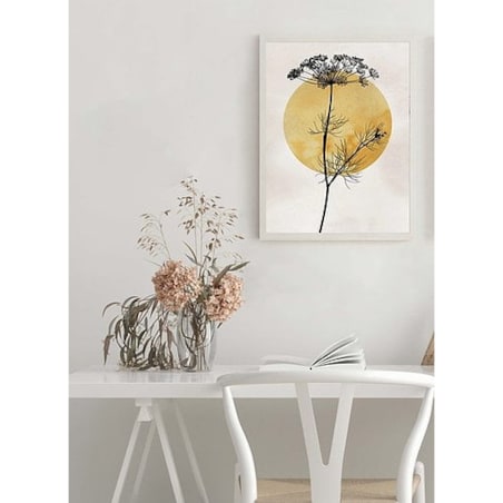 Poster Story, Plakat, Obraz - Sylwetka Czarnej Trawy na Tle Słońca, wymiary 70 x 100 cm