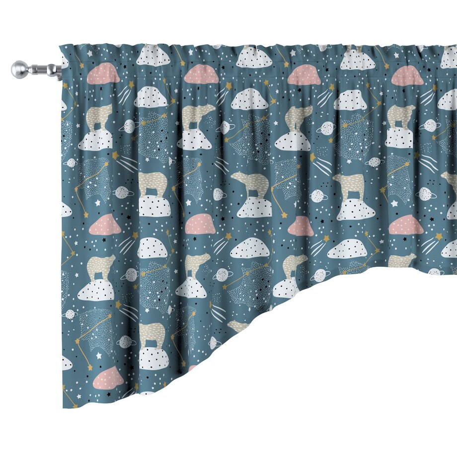 Lambrekin łuk 200x75 niebieski