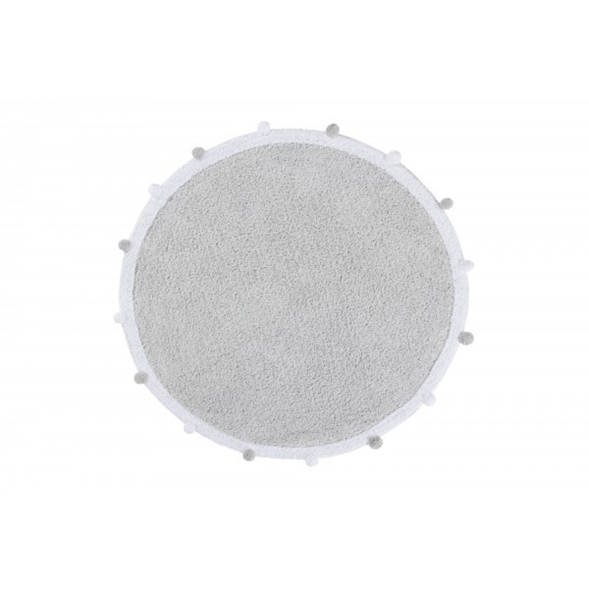Dywan Bawełniany Bubbly Light Grey Ø120 cm Lorena Canals
