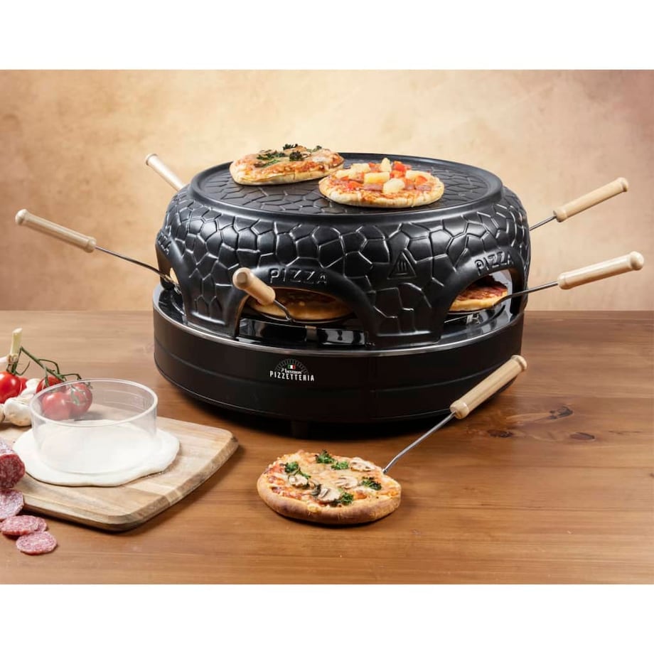 Bestron Opiekacz do pizzy dla 6 osób APD600Z, 910 W, czarny