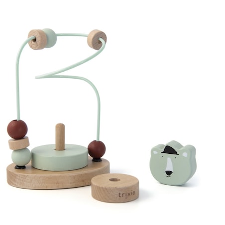 Labirynt z drewnianymi koralikami - Miś Polarny