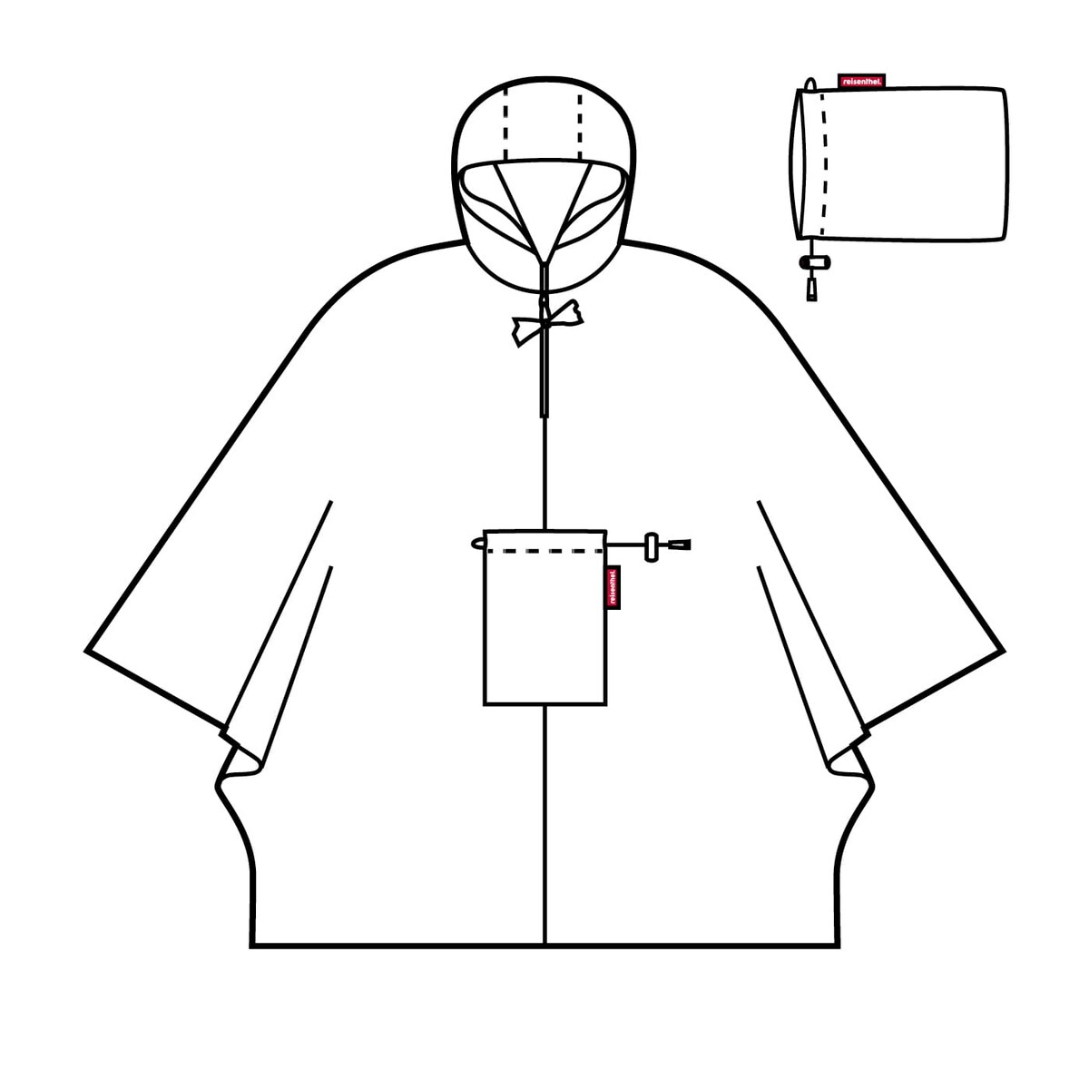 Peleryna przeciwdeszczowa MINI MAXI PONCHO, dots white