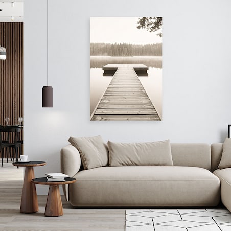 Obraz do salonu sypialni biura, Pomost jezioro pejzaż natura 40x60