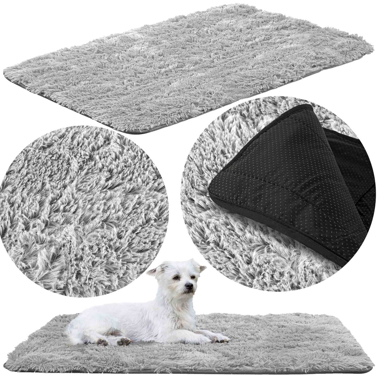 Dywan Shaggy Futrzany Pluszowy Antypoślizgowy Do Salonu Pokoju 120X160 Cm