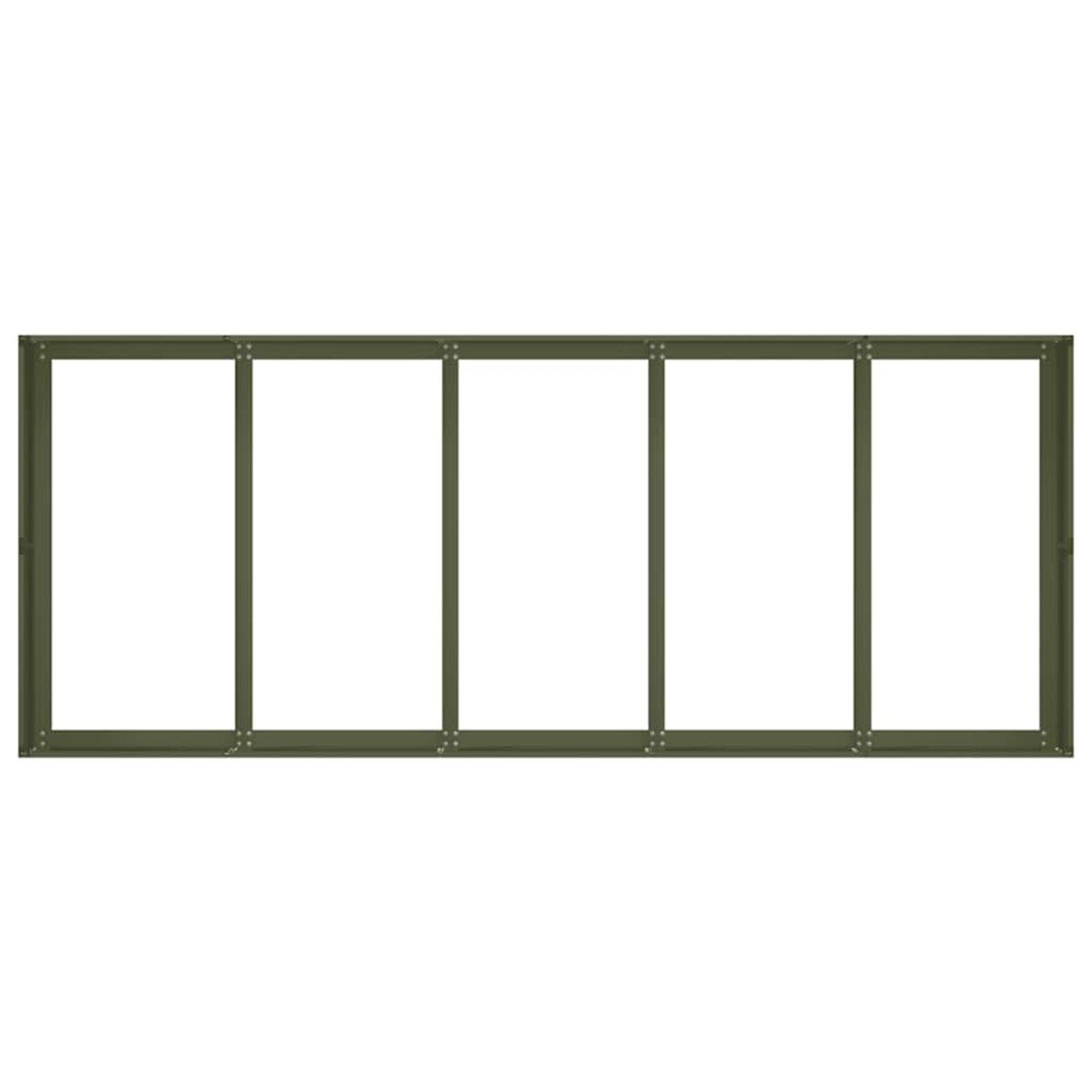 vidaXL Doniczka Oliwkowo-zielona 200x80x40 cm Stal