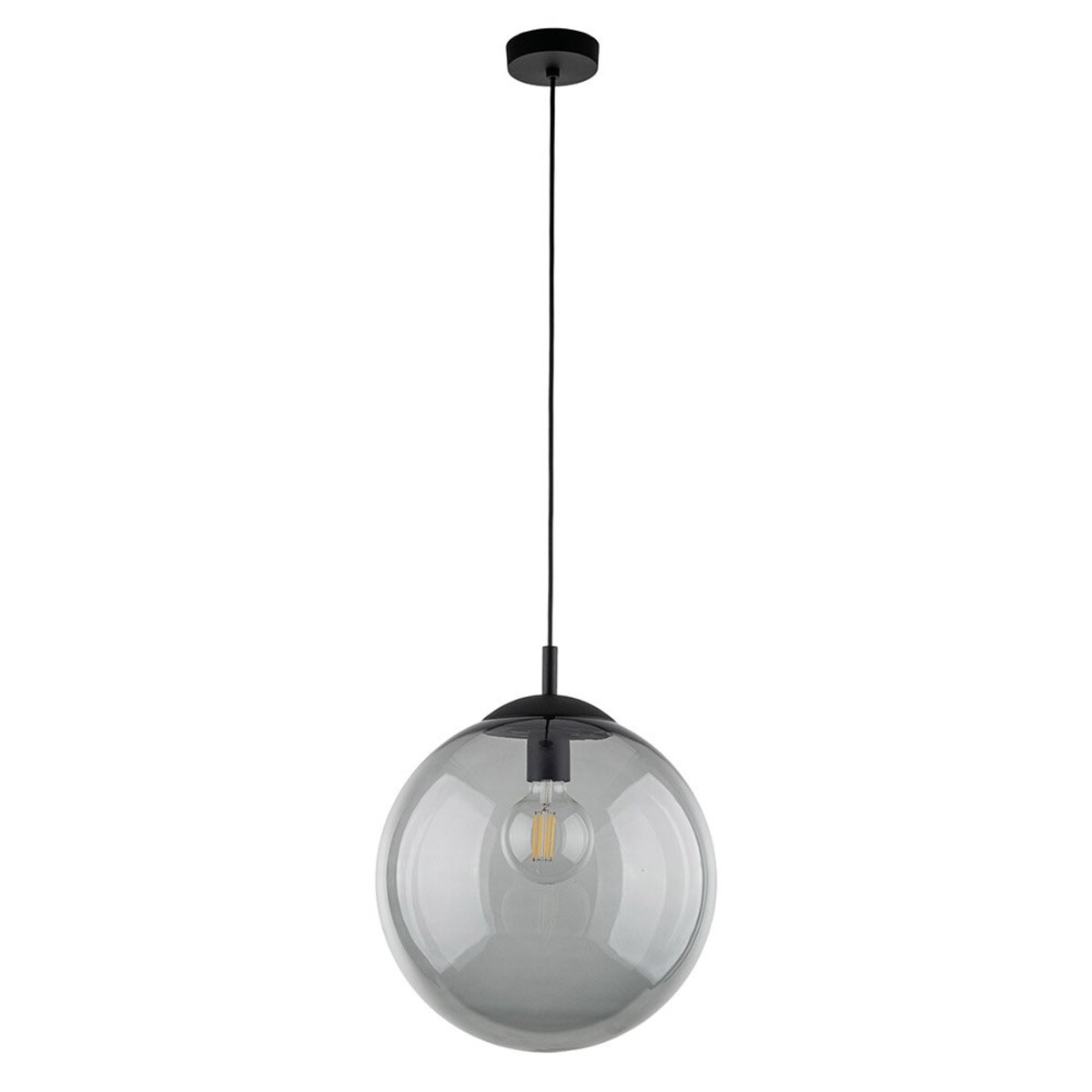 Lampa wisząca TK Lighting ESME 5380 grafitowa/czarna E27 35 cm regulowana wysokość