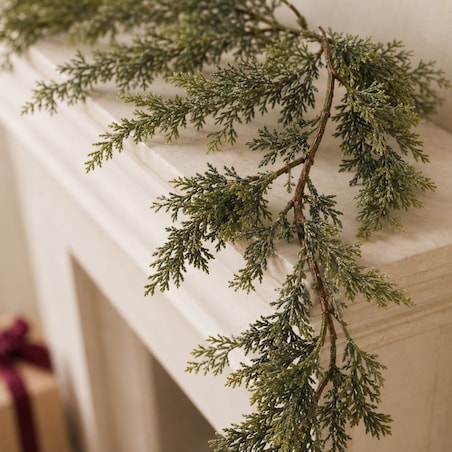 Girlanda świąteczna 270 cm, długa zielona sztuczna choina jak żywa WSN33
