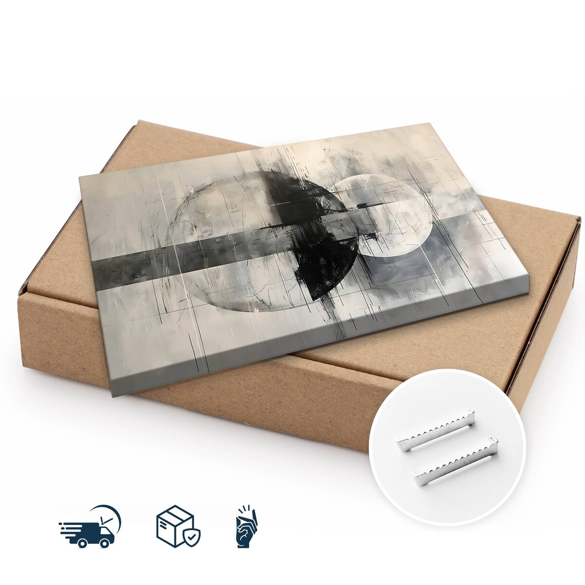 Obraz Na Płótnie Do Salonu Beton Abstrakcja Okręgi Nowoczesny Styl 120x80cm