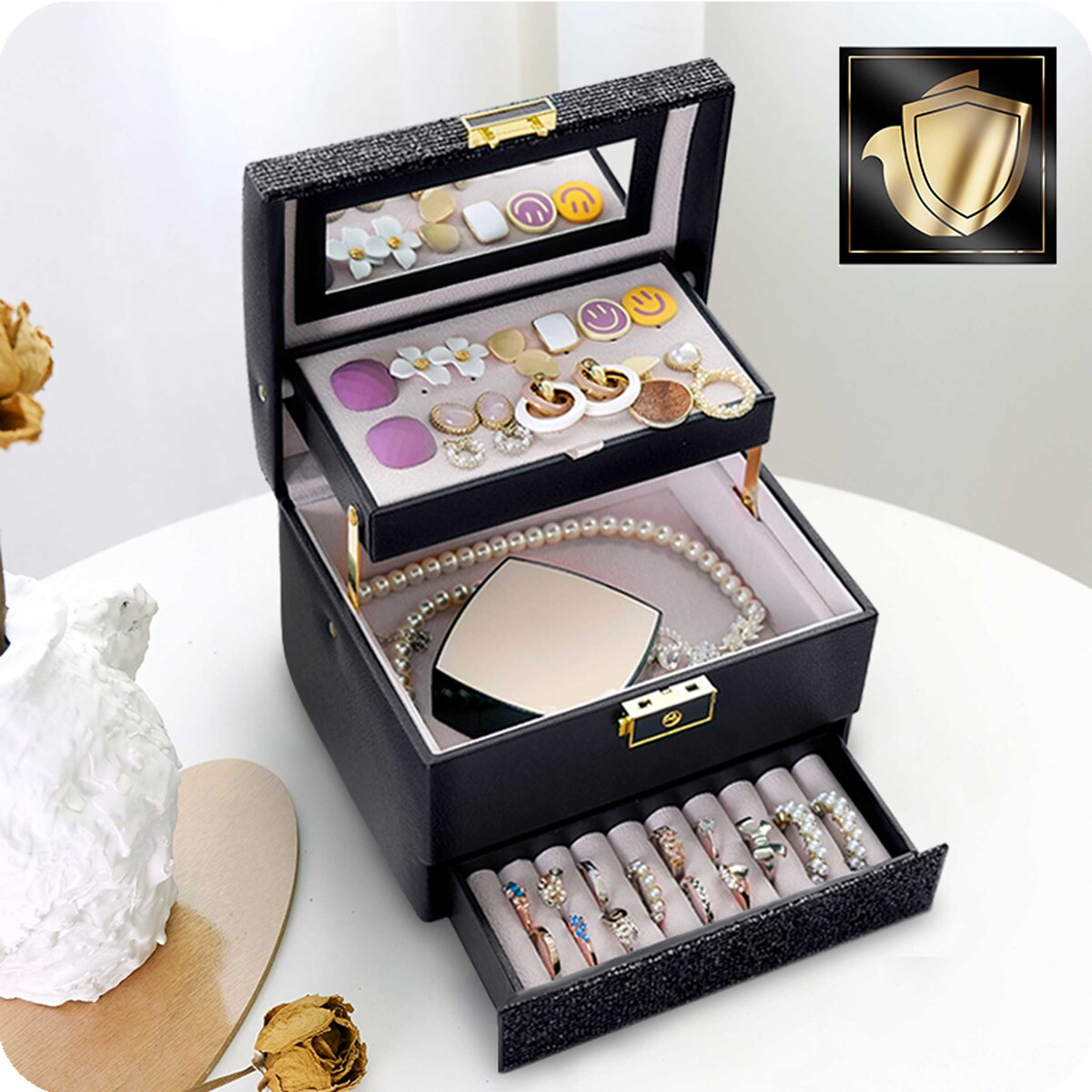 Szkatułka na biżuterię skrzynka pudełko kuferek Massido