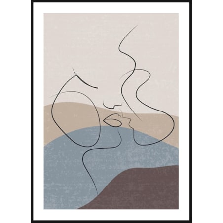 Poster Story, Plakat, Obraz - Linearny Pocałunek No2, wymiary 30 x 42 cm