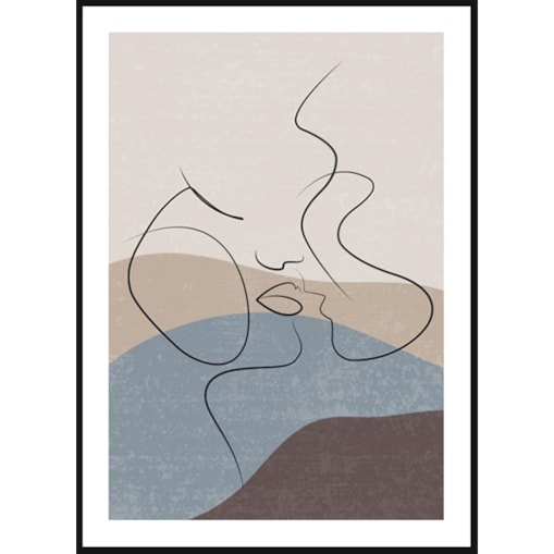 Poster Story, Plakat, Obraz - Linearny Pocałunek No2, wymiary 30 x 42 cm