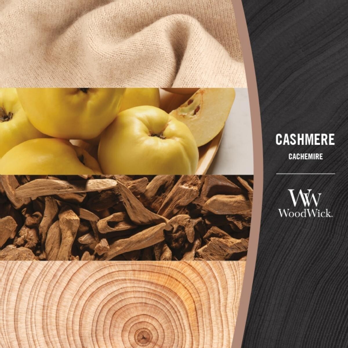 WoodWick świeca duża CASHMERE