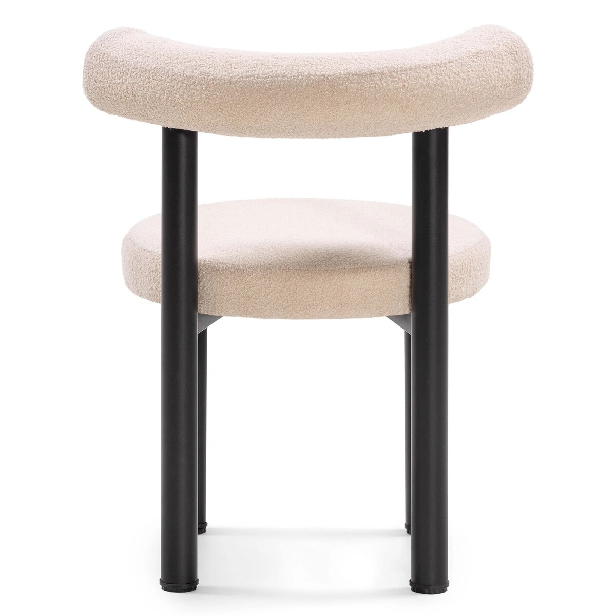 Krzesło do jadalni beżowe/czarne nogi, boucle 75x58x61 cm PEDRITO - III, 2 szt.