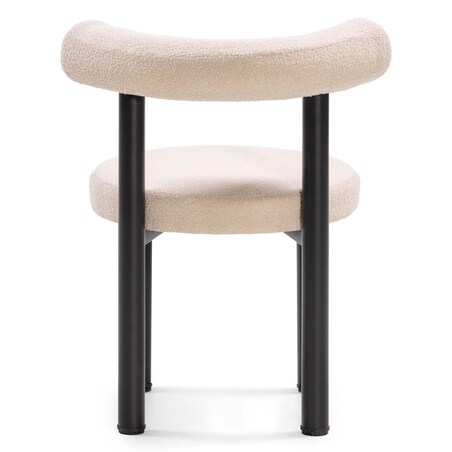 Krzesło do jadalni beżowe/czarne nogi, boucle 75x58x61 cm PEDRITO - III, 2 szt.