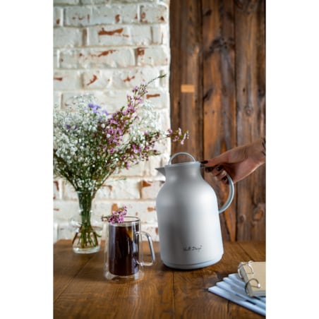 Termos z wkładem szklanym 1L AMO szary 27787