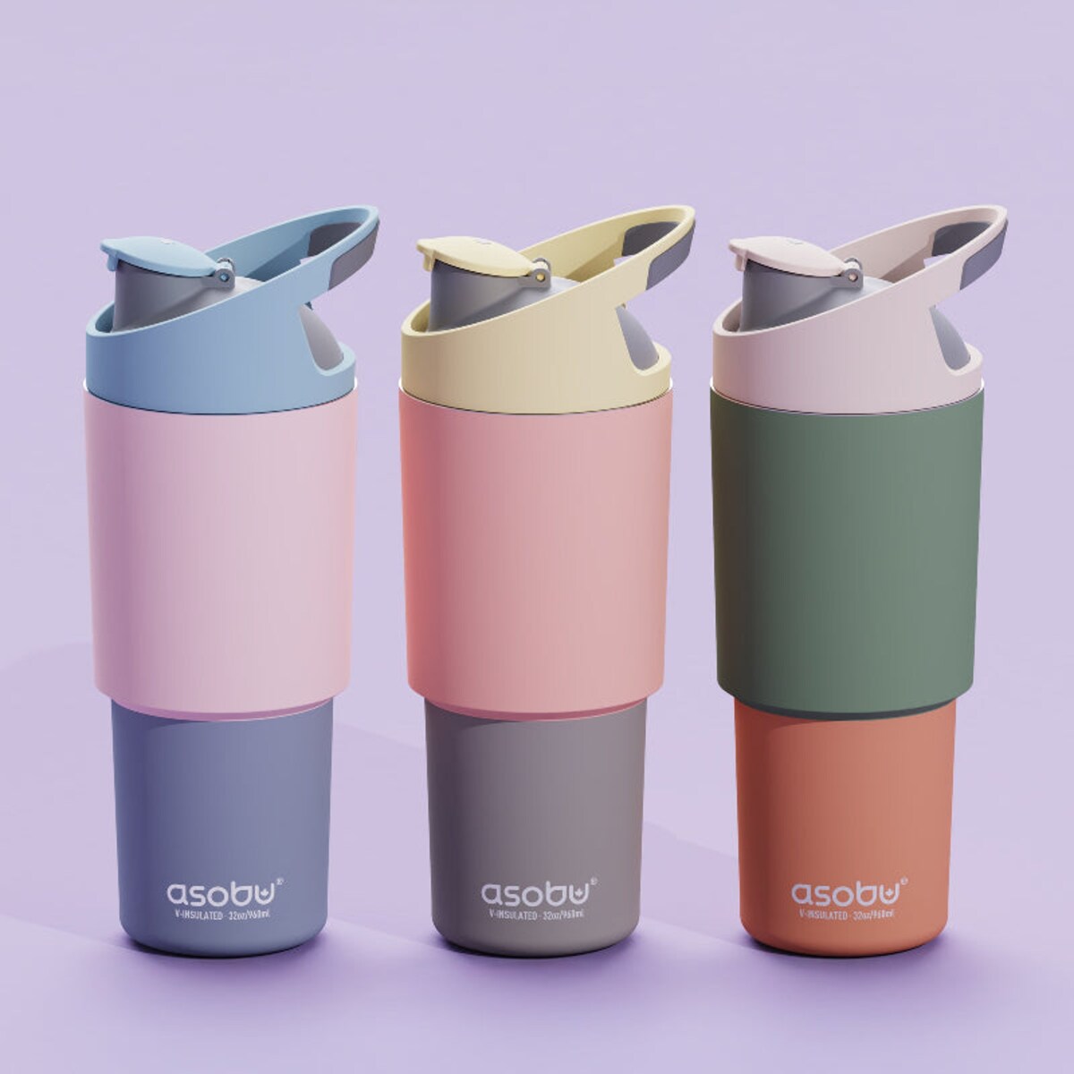 ASOBU COSMIC kubek termiczny z powłoką ceramiczną 960 ml, Pastel Pink