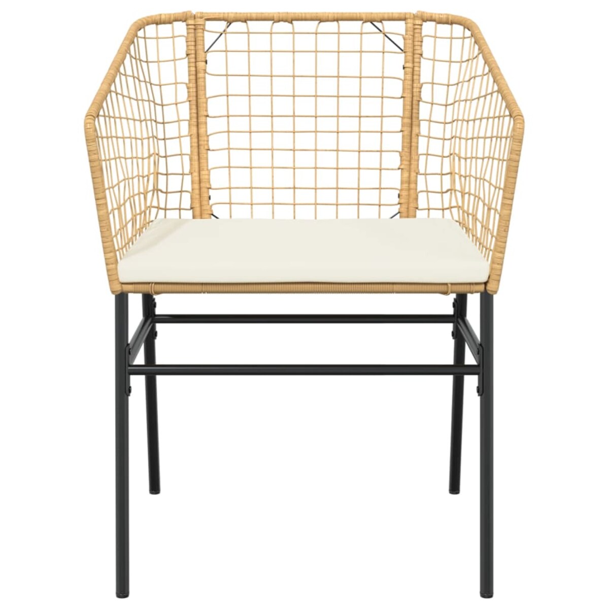 vidaXL Krzesła ogrodowe, 2 szt, z poduszkami, brązowy rattan PE