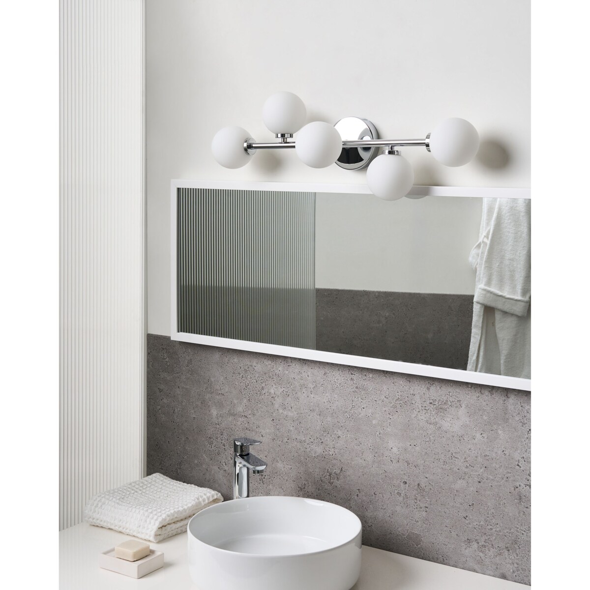 Lampa ścienna LED MINOTOS Metal Srebrny