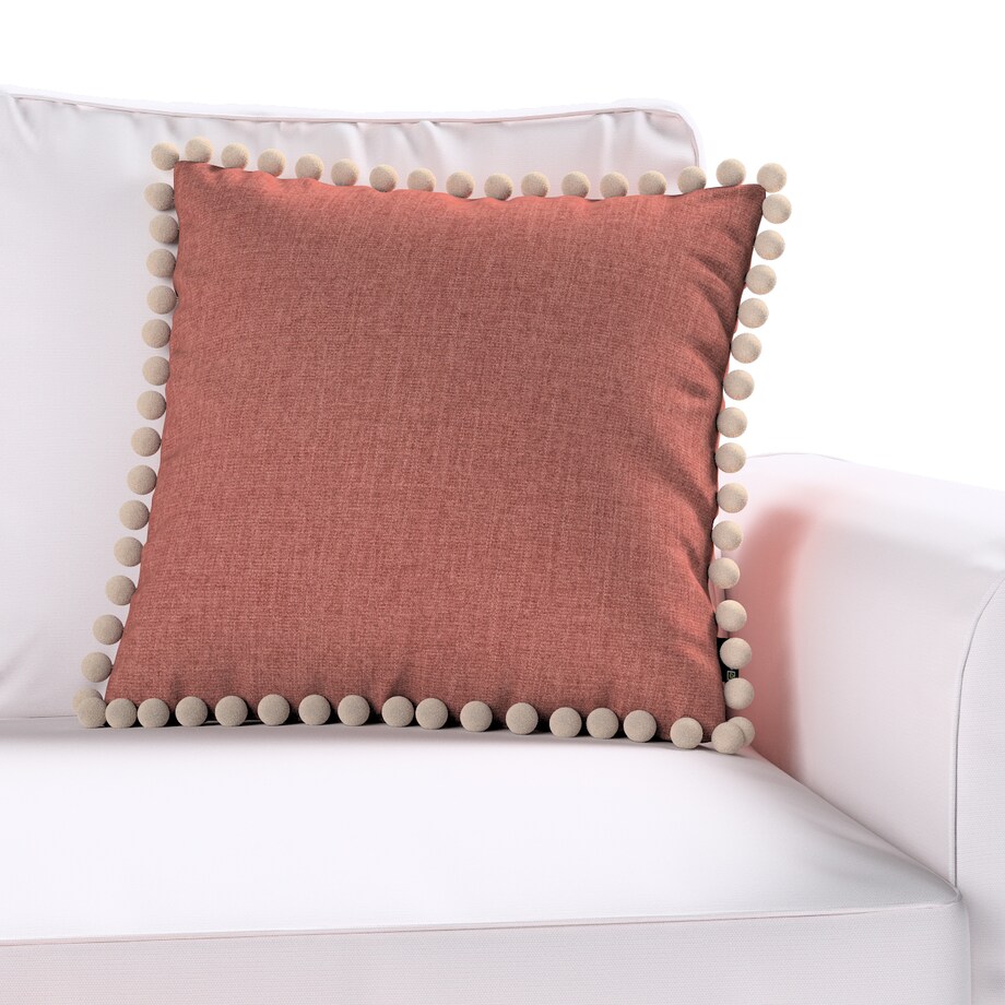 Poszewka Wera na poduszkę 45x45 brązowo-koniakowy szenil