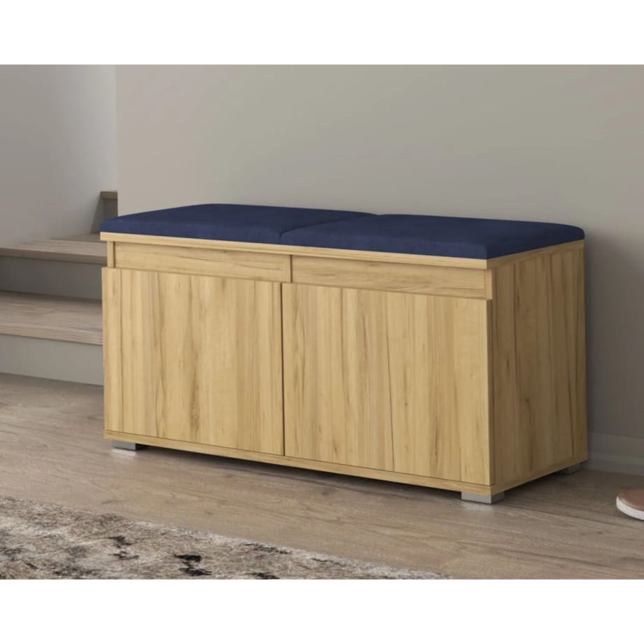 Szafka na buty z siedziskiem SINGAPUR 100 dąb craft/granatowa