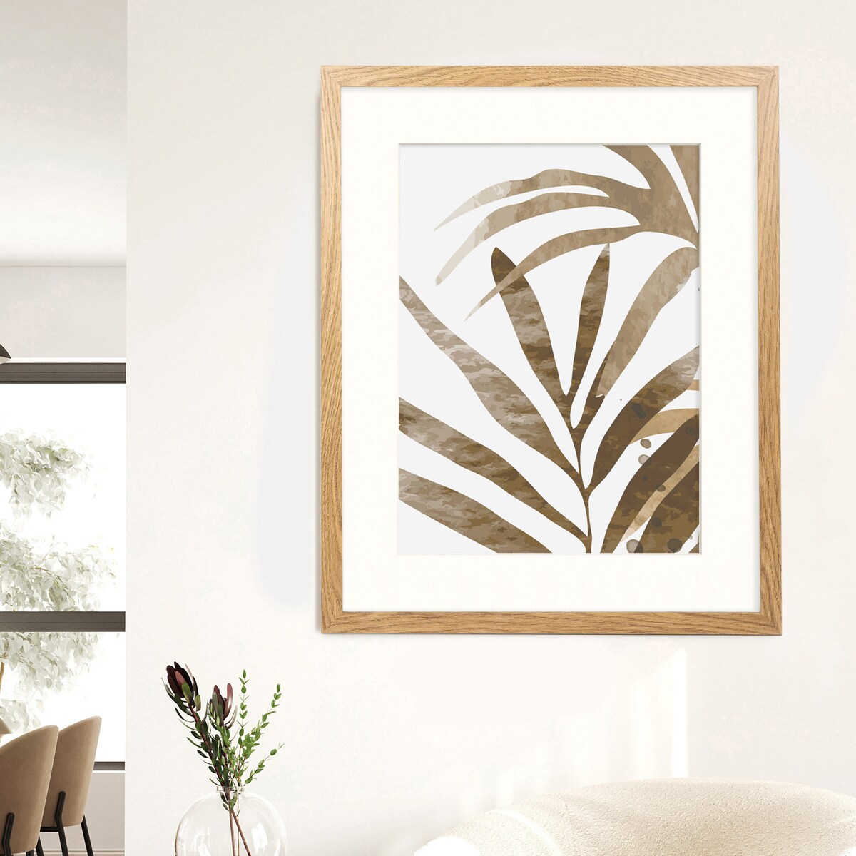 Ramka na zdjęcia z passe partout ramka 40x50 cm z okienkiem passe partout na zdjęcie 30x40 cm kolor dębowy FRAMAI